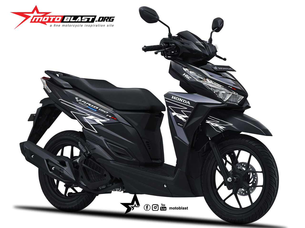 Modifikasi Vario 125 Merah 2015. Modifikasi Striping Honda Vario 150 2015 Black HRC