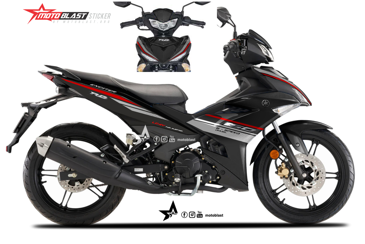 Vario 150 Silver Modif. Modifikasi Striping Yamaha Mx King 150 Black red silver