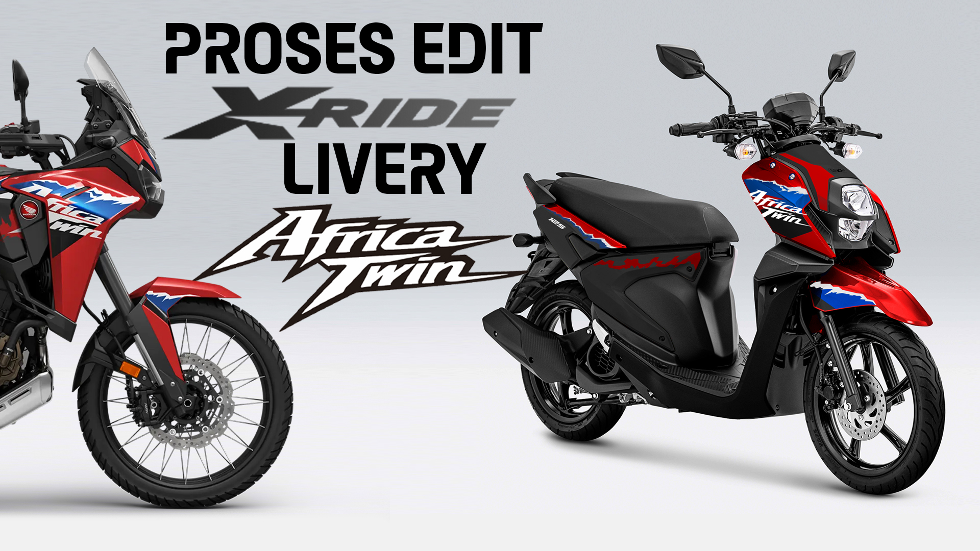 Dan Ao Xe Vario 2019. Modifikasi Striping Yamaha X-Ride 125 livery Africa Twin