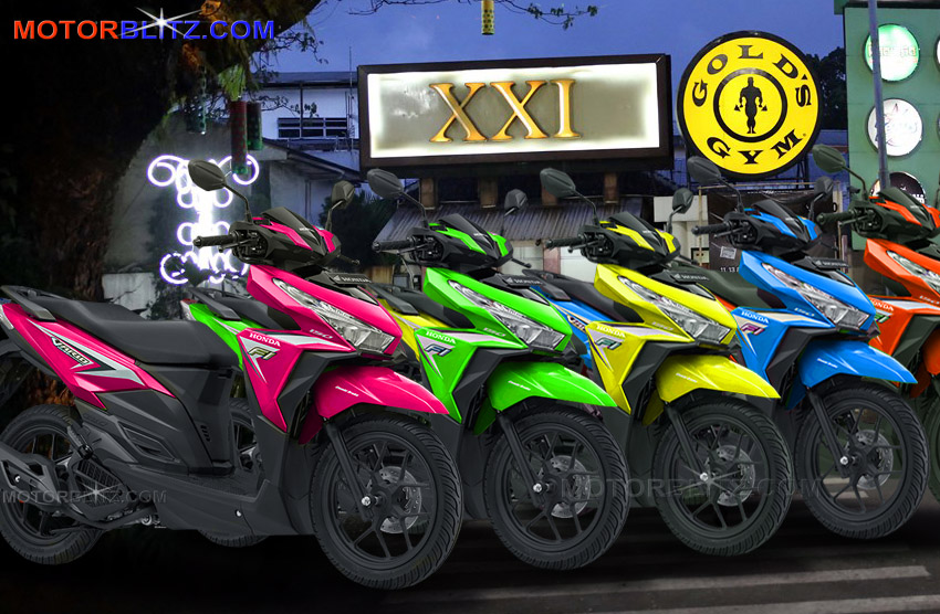 Warna Variasi Vario 125. Warna hijau, kuning, orange, biru, ungu, pink New Honda Vario 125 dan vario 150 eSP, pas banget buat selfie.