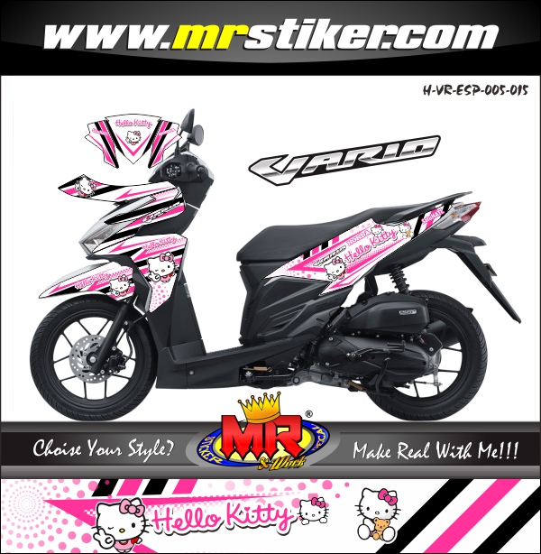 Hello Kitty Stiker Motor Vario. Vario ESP Line Hello Kitty - stiker motor premium