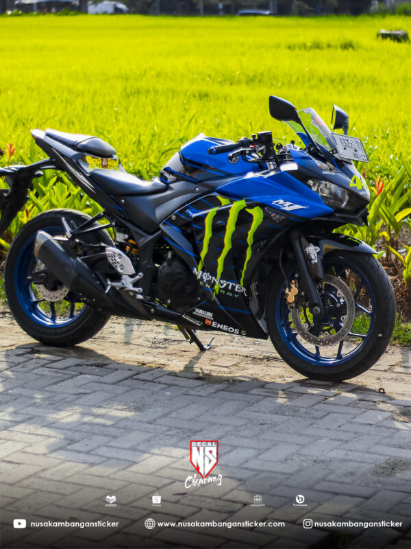 Modifikasi Motor Vario Monster. Desain Stiker Motor R25 Biru Modifikasi Stiker Full Body – Nusakambangan Sticker