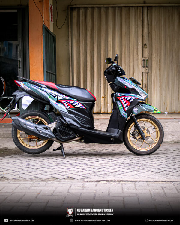 Desain Stiker Motor Vario 150. stiker motor vario 150 shark abu abu – Nusakambangan Sticker