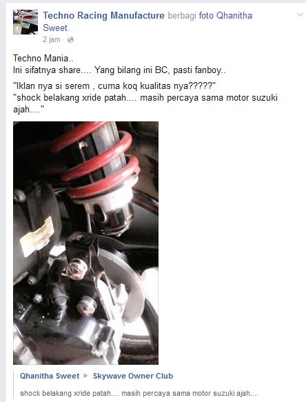 Panjang Shock Vario Cw. Diganjel Biar Tinggi, Shock belakang Yamaha X-Ride Patah - Pertamax7.com