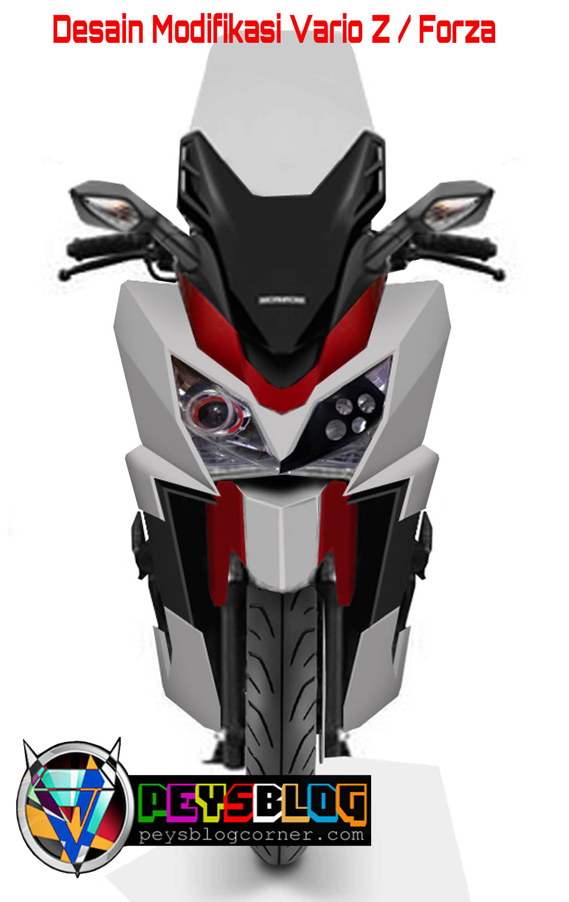 Vario Modif Forza. Desain Modifikasi Impian Vario 125 Jadi Honda Forza