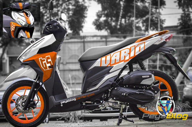 Vario Putih Orange. VARIO PUTIH MODIF ORANGE