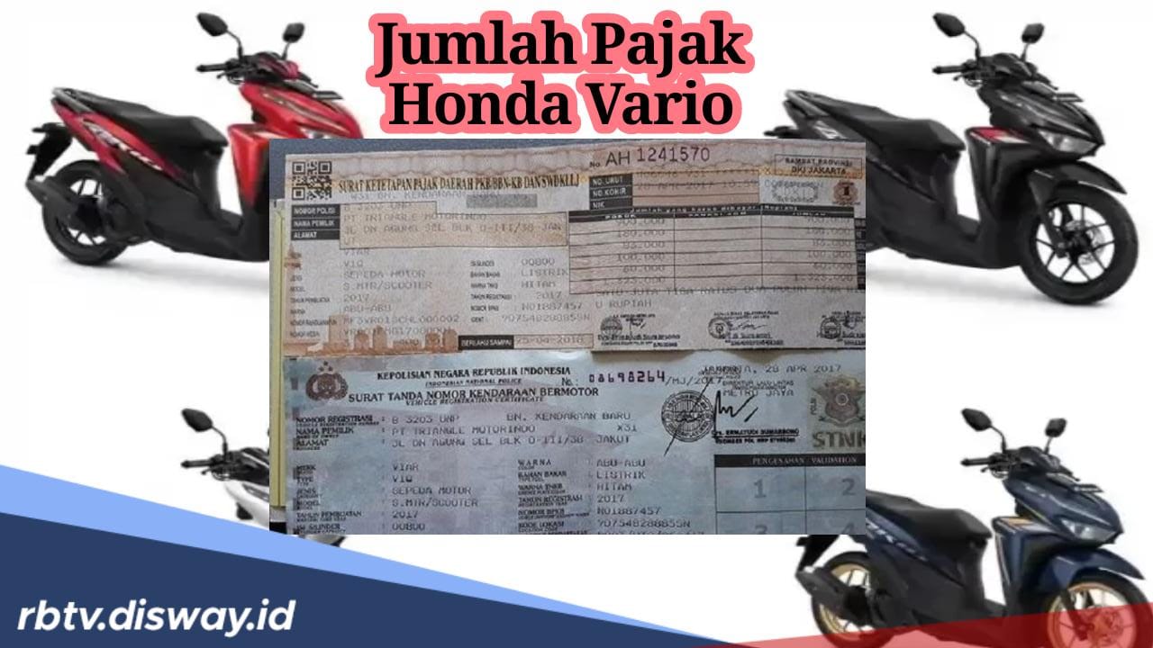 Pajak Vario Cbs 125 Tahun 2015. Taat Pajak, Segini Besaran Pajak Motor Honda Vario dari Berbagai Tahun