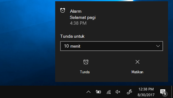 Memasang Alarm. Cara menggunakan alarm dan timer di aplikasi Jam di Windows