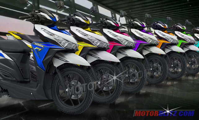Warna Vario 125 Variasi. Warna hijau, kuning, orange, biru, ungu, pink New Honda Vario 125 dan Vario 150 eSP, pas banget buat selfie (part 2).