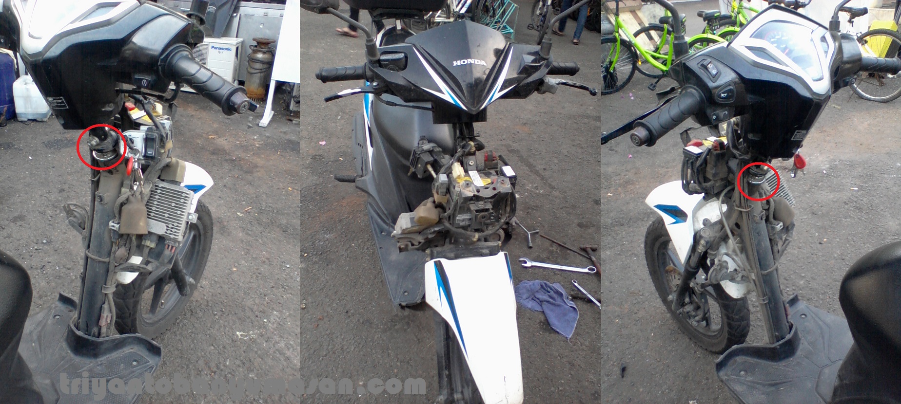Cara Mengencangkan Komstir Vario 125 Led. Cara Perbaikan Comb Steer (setang) Vario Oblak