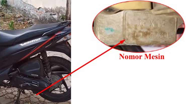 Nomor Mesin Vario Cbs. Letak Nomor Mesin Honda Vario 125 dan Nomor Rangka