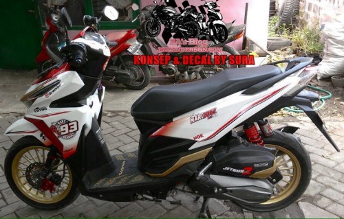 Motor Vario 150 Warna Putih Thailook. Modifikasi Motor Vario 150 Warna Putih