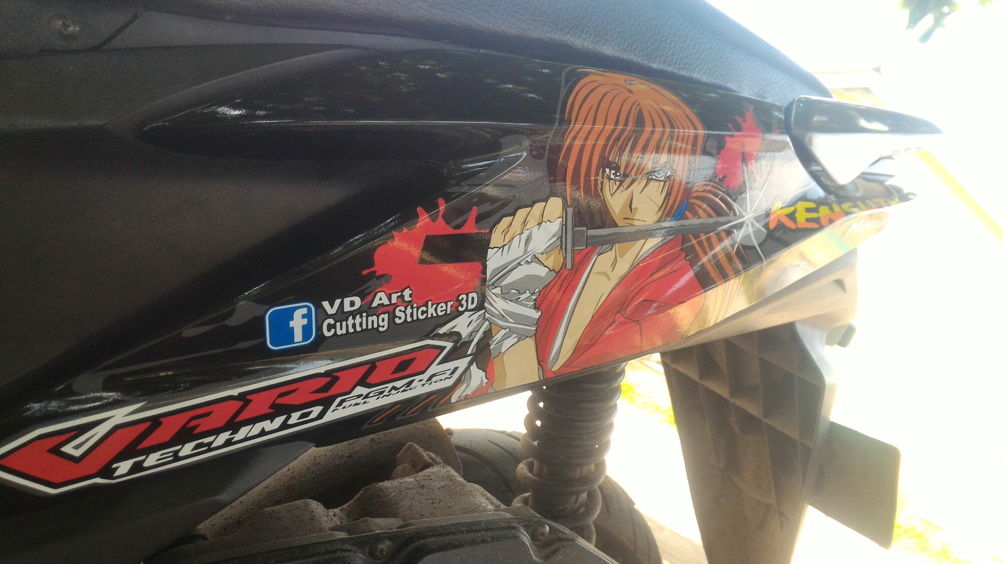 Vario Cutting Joker. Cutting Sticker 3D Vario 125 samurai x