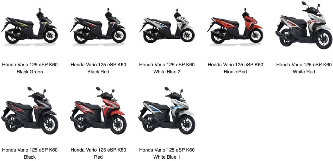 Harga Spare Part Motor Honda Vario Cbs. Katalog Suku Cadang Honda Vario 125 eSP K60