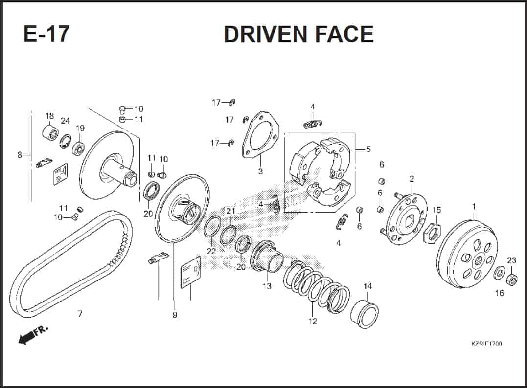Harga Per Cvt Vario Techno 125. Spring, Driven Face (Per CVT)