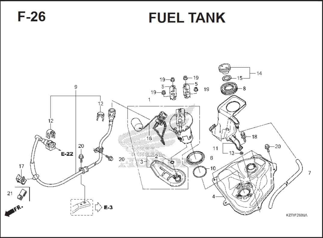 Harga Fuel Pump Motor Vario 125. Unit Assy Fuel Pump Vario 125 FI (16700KZR305)
