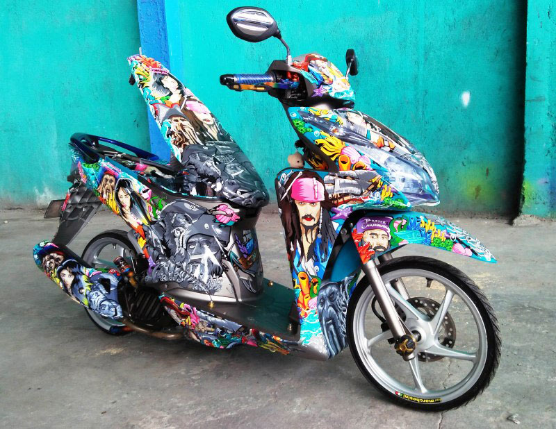 Vario 125 Full Modifikasi. HONDA VARIO 125 '14 - WONOSOBO : Full-wrapping Bertema Pirates of the Caribbean